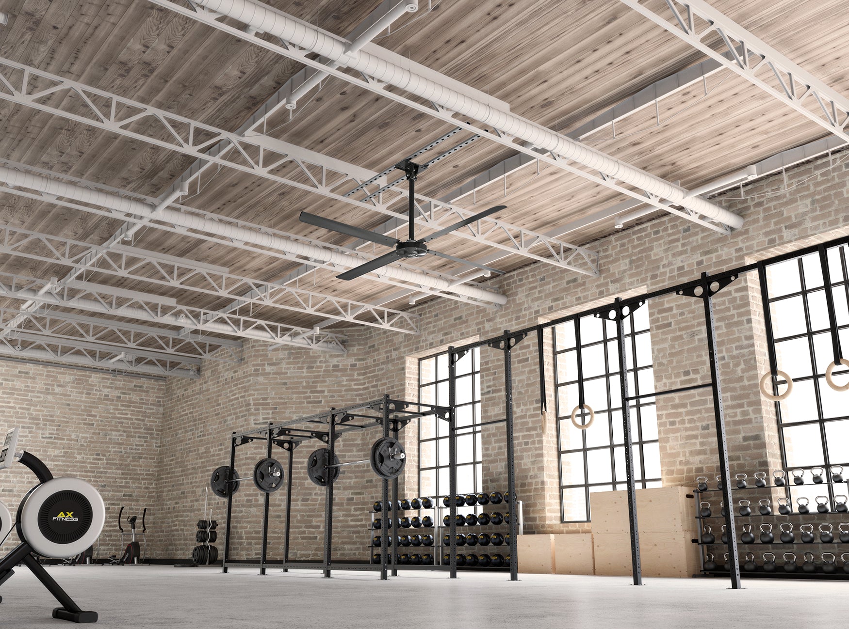 commercial gym fans
